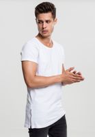 White T-shirt with long side zipper