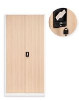 Kovová kancelářská skříň na dokumenty na klíč Geneva Wood