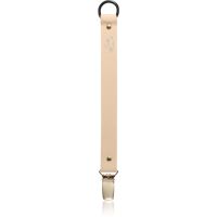 Bjällra of Sweden Pacifier Clip držalo za dudo Beige Faux Leather 1 kos