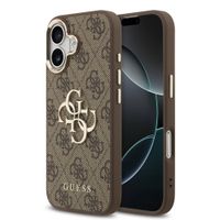 GUESS 4G METAL Zaščitni ovitek za Apple iPhone 17 BROWN