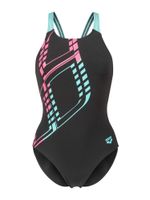 ARENA Jednodijelni kupaći kostim 'GRAPHIC SWIM PRO BACK'  tirkiz / svijetloroza / crna