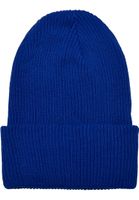 Cap made of recycled yarn, ribbed knit Royalblue