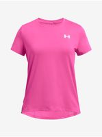 Tmavě růžové holčičí sportovní tričko Under Armour Knockout Tee