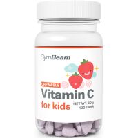 GymBeam Vitamin C for Kids tablety s vitamínom C príchuť Strawberry 120 tbl