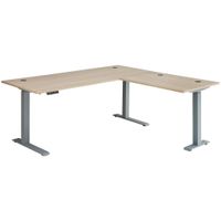 Stylife ROHOVÝ PÍSACÍ STÔL, farba duba, 185/177/72-120 cm