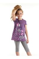 mshb&g Leopard Girls Purple Tunic Leggings Suit