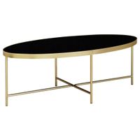 MID.YOU KONFERENČNÝ STOLÍK, čierna, zlatá, sklo, 110/56/41 cm
