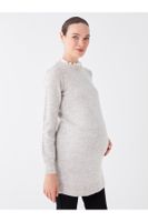 LC Waikiki Crew Neck Straight Long Sleeve Maternity Knitwear Tunic