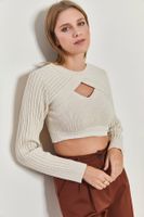 Bianco Lucci Women's Knitwear Undershirt Crop Set