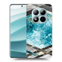 Silikónový čierny obal pre Xiaomi Redmi Note 15 Pro+ - Blue geometry