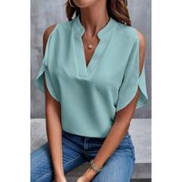 Elegantna Široka Bluza S V-Izrezom, Mint Boje