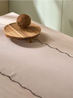 Sinsay - Bieżnik na stół z czarną obwódką - biały