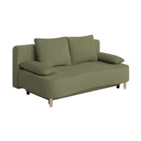 P & B ROZKLADACIA POHOVKA, textil, kompozitné drevo, olivovozelená