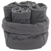 Bio:Vio SADA RUČNÍKŮ NA OBLIČEJ, 30/30 cm, šedá