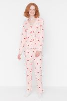 Damen Pyjama Set Trendyol Heart Printed