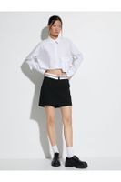 Koton Mini Short Skirt Waist Detail Zipper