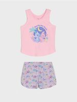 Sinsay - Piżama dwuczęściowa Stitch - różowy