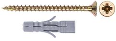Vrut a hmoždinka Strend Pro PACK ZH 6x60/10x50, PZ, Zn, do tvrdého materiálu, univerzálna, bal. 10 k