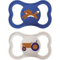 MAM Supreme Double Box 6+ months пустушка Blue/ Grey 2 кс