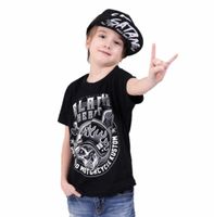 Kinder T-Shirt BLACK HEART - BOOMER - SCHWARZ XXL