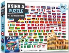 Kniha a puzzle - Vlajky celého světa
