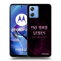 Silikónový prehľadný obal pre Motorola Moto G54 5G - No bad vibes