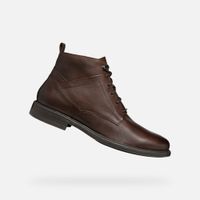Dark Brown Men's Ankle Boots Geox Terence - Mens