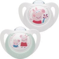 NUK Star Peppa Pig cumlík 0-6 m 2 ks