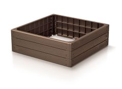 Prosperplast Vyvýšený záhon BASE WOODY, hnedý 75 x 75 x 25 cm