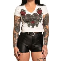 koszulka hardcore damskie - FLORELICA - AFFLICTION - AW26386-VW L