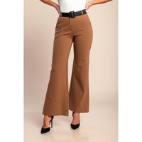 Elegante Lange Hose, Farbe Camel
