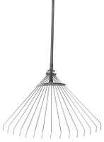 Hrable R116-95, 15 lamelové, vejárové, na lístie, 950 g, s násadou