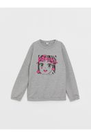 LC Waikiki Lcw Crew Neck Printed Long Sleeve Girls Sweatshirt