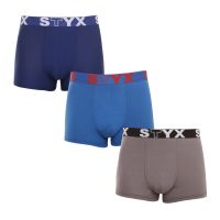 3PACK pánské boxerky Styx sportovní guma vícebarevné (G9676863) XXL