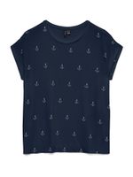 VERO MODA Majica  mornarsko plava / bijela