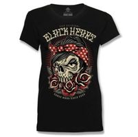koszulka street damskie - ALLEN - BLACK HEART - 14484 S