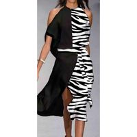 Elegantna Midi Haljina S Uzorkom Lottera, Crna