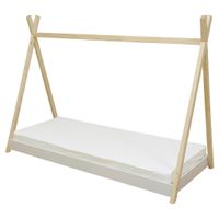 MID.YOU DOMČEKOVÁ POSTEĽ, 90/200 cm biela, farba smreka