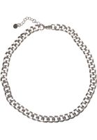 Big Saturn Basic Necklace - silver color