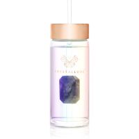 Crystallove Straw Water Bottle скляна пляшка для води з трубочкою Hologram - Amethyst 400 мл