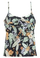 SUNSEEKER Tankini top  travnato zelena / svijetlonarančasta / crna