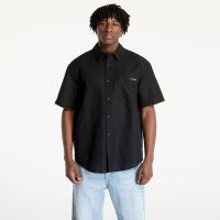 Πουκάμισα Calvin Klein Jeans Linen Cotton Shortsleeve Shirt Black M