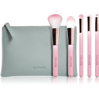 Notino Pastel Collection Brush set with pouch podróżny zestaw pędzli do makijażu z etui