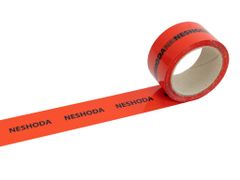 6 ks - Páska samolepiaca PP 50x66 červená s potlačou NESHODA