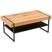 Livetastic KONFERENČNÝ STOLÍK, prírodná farba, čierna, drevo, kov, 110/45/59 cm