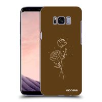 Silikónový čierny obal pre Samsung Galaxy S8 G950F - Brown flowers