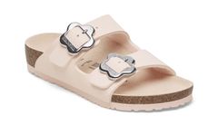 Birkenstock Arizona Flower Buckle Kids Birko-Flor Narrow Fit Copii - Sandale Birkenstock - Maro deschis - 1029490-4.5 - Size: 4.5