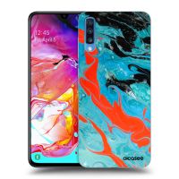 Silikónový čierny obal pre Samsung Galaxy A70 A705F - Blue Magma