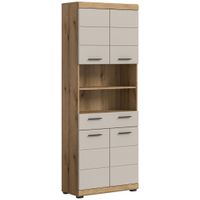 MID.YOU VYSOKÁ SKRINKA, kašmírová, prírodná farba, 74/191/31 cm