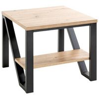 PRÍRUČNÝ STOLÍK, čierna, farba duba